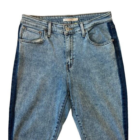 Levi's 721 High Rise Skinny Crop Acid Wash Denim Size 31 - Picture 3 of 6